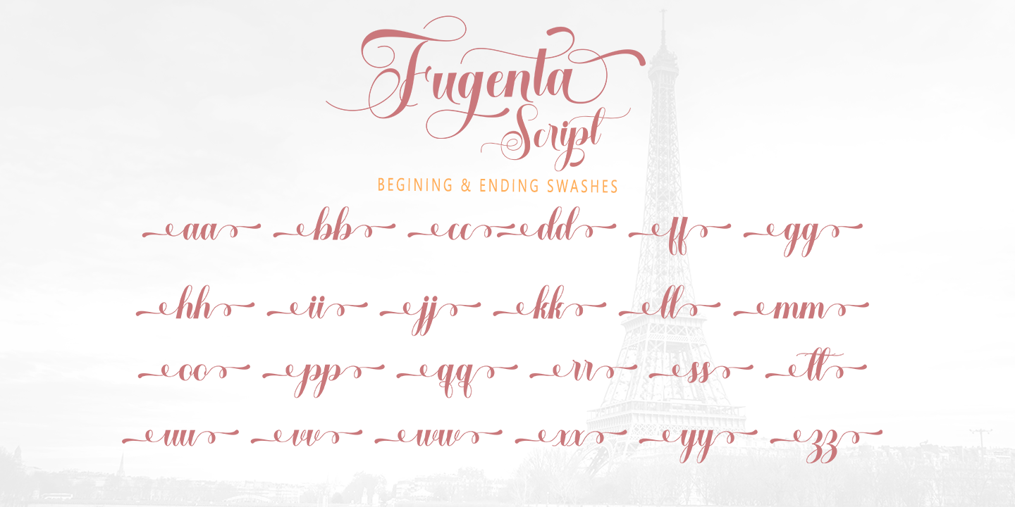 Пример шрифта Fugenta Script #3
